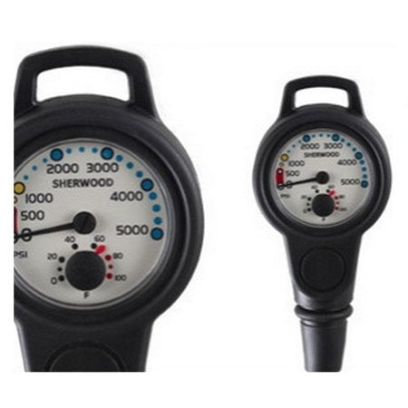 Sherwood Scuba Pressure Gauge with Boot and Hose