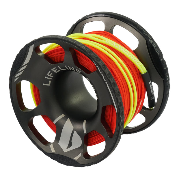 Apeks Lifeline Spool with High Visibility Line and Stainless Steel Bolt Snap