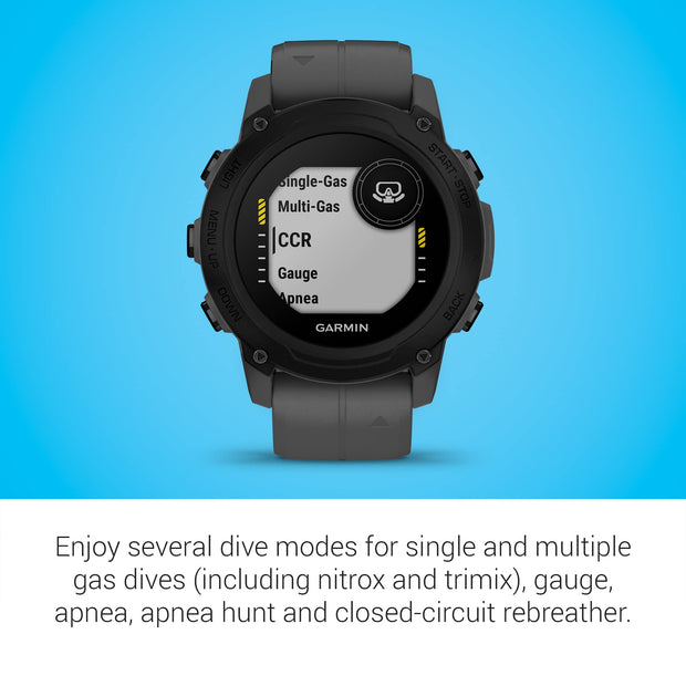 Descent G1, Rugged Dive Computer, Multiple Dive Modes, Activity Tracking, Slate Gray