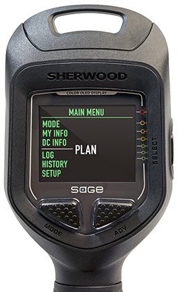 Sherwood Scuba Sage OLED Color Screen Air Integrated Dive Computer with Bluetooth Integration and Rechargeable Battery