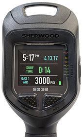 Sherwood Scuba Sage OLED Color Screen Air Integrated Dive Computer with Bluetooth Integration and Rechargeable Battery