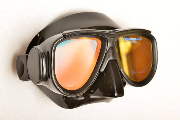 SeaDive Oceanways OceanCat-HD High Definition w/Anti-UV/Glare w/Anti-Fog Scuba/Spearfishing Dive Mask (OM964BKSFF)