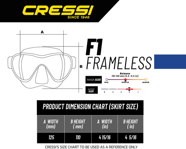 Cressi F1 Frameless Mask