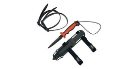 Riffe Wrangler (Dual Serration) Saftey Orange/Black Dive Knife