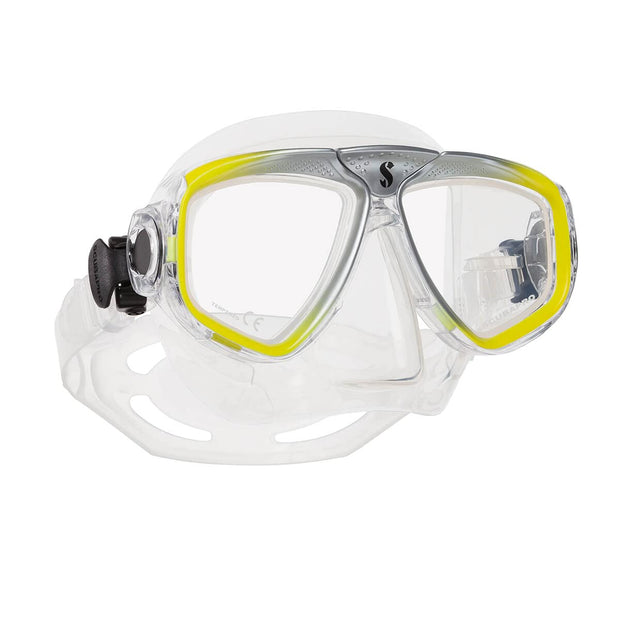 SCUBAPRO Zoom Dual-Lens Diving Mask, Yellow/Silver