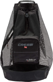 Cressi Heavy Duty Mesh Backpack 90 liters Capacity for Scuba Diving, Water Sport Gear | Roatan: Designed in Italy, Black, One Size (UB936000)